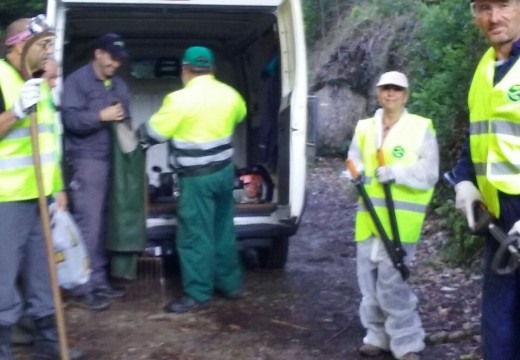 A concellería de Medio Ambiente de Fene acomete a limpeza das beiras do río Belelle